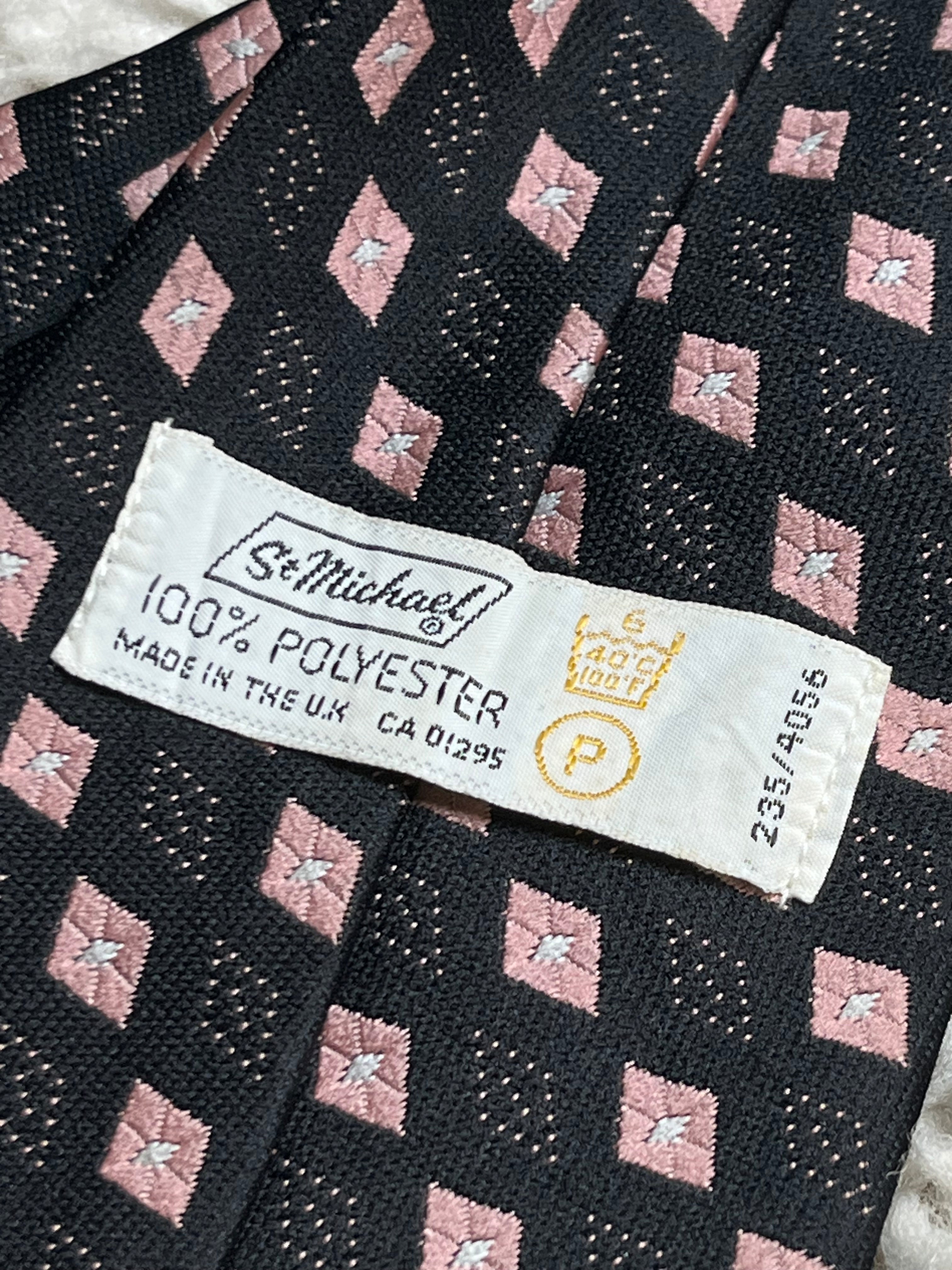 ST. MICHEAL UK MADE TEXTURED POLYESTER TIE