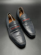 Gucci Cirano Luxury Navy Leather Loafers