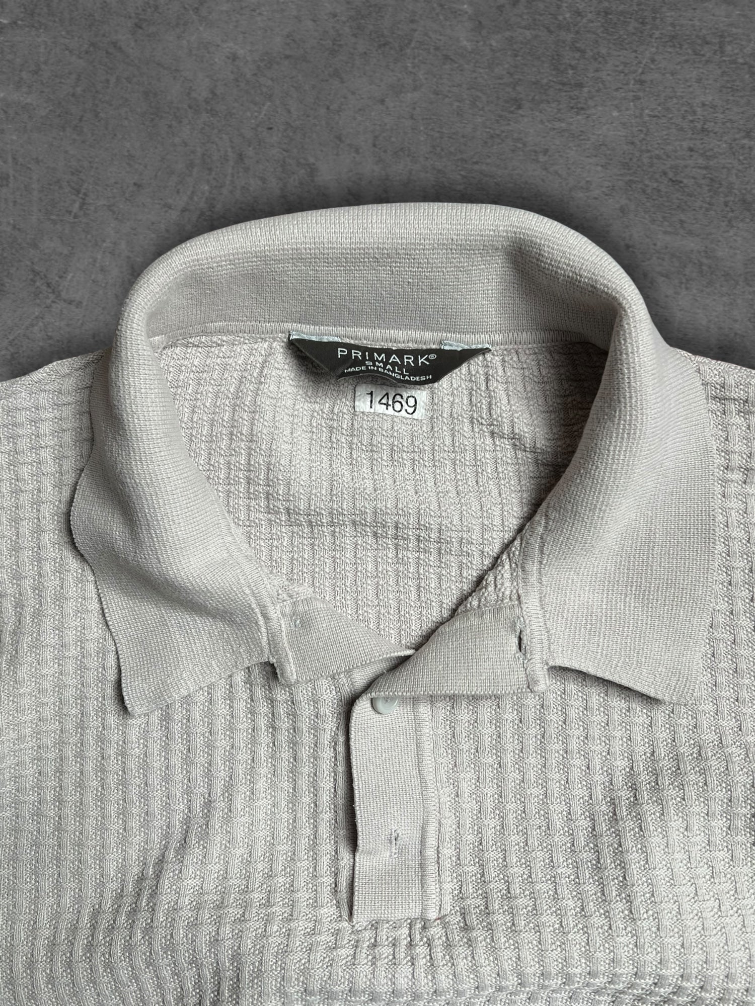 PRIMARK WAFFLE KNIT FULL SLEEVE POLO