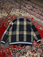 OIL RICE KNITTED RELAXED BOMBER JACKET
