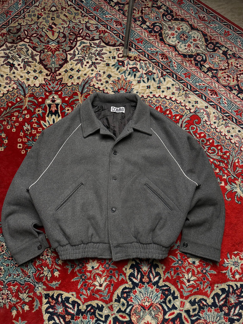 COMMA RELAXED CROPPED FIT WOOL JACKET