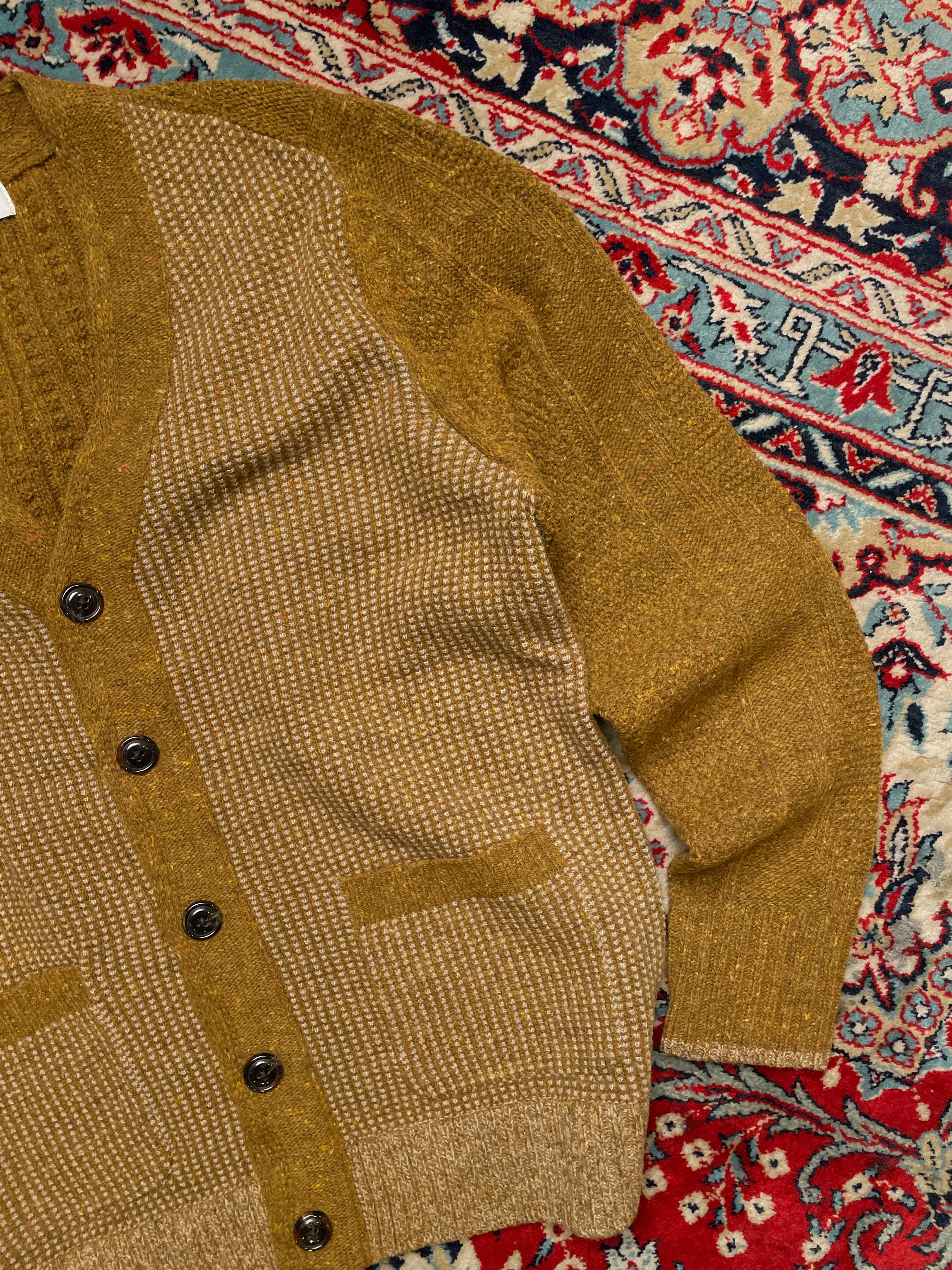 Cutomellow mustard wool cardigan