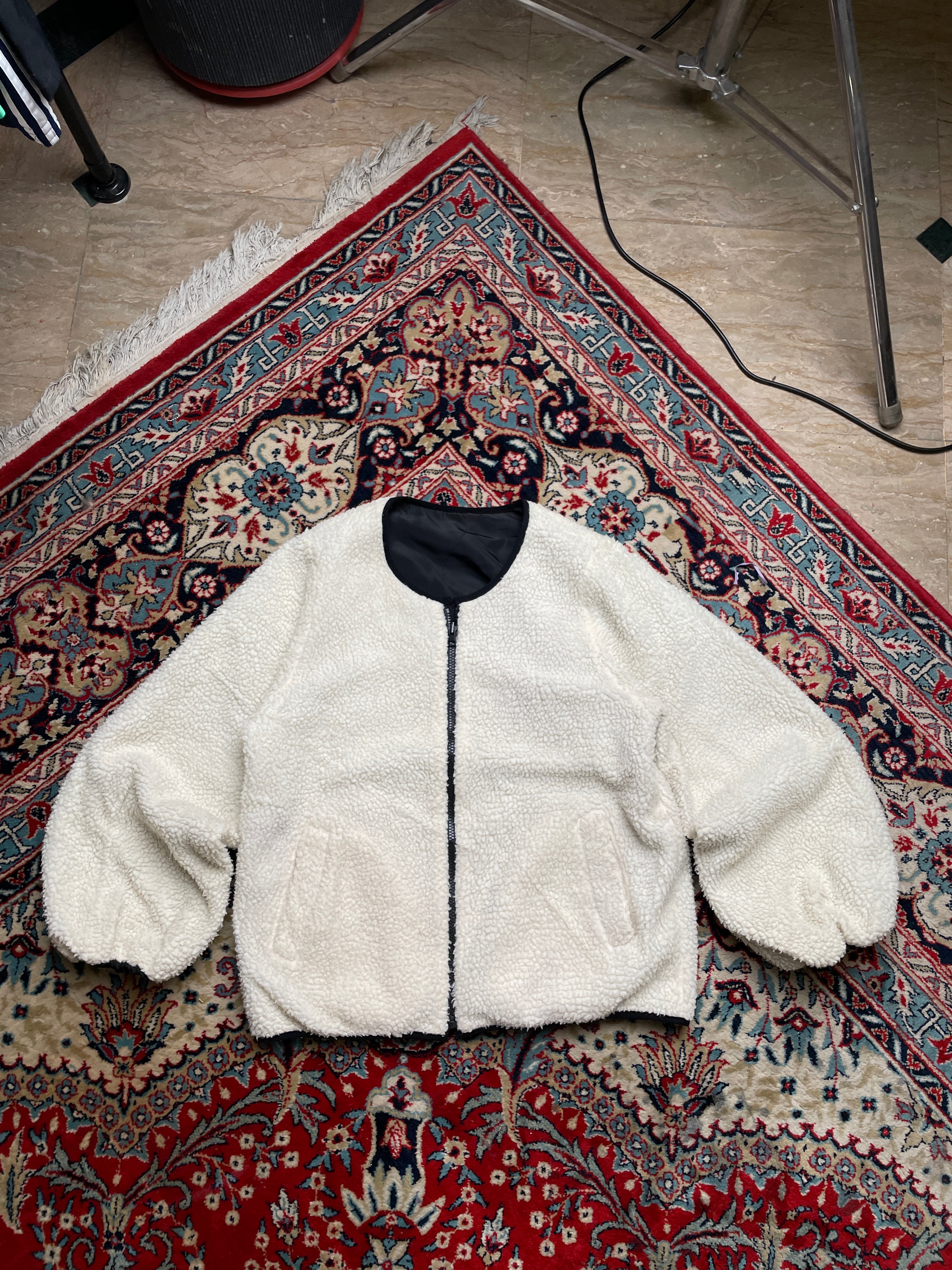 Retro Girl Reversible Sherpa/Nylon Bomber Jacket