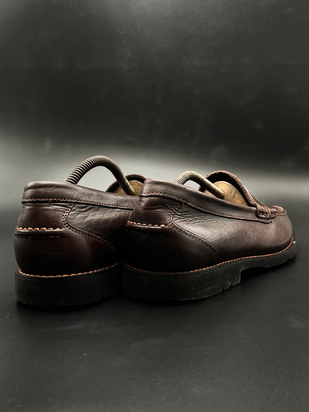Rockport ADIPPRENE BROWN LEATHER PENNY LOAFERS - 45
