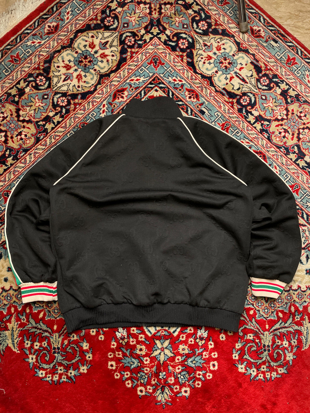 Gucci LOGO ALL OVER RELAXED FIT TRACK JACKET