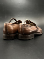 Rowland Brothers Brown Leather Square Toe Loafers