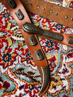 Vintage Luigi Lanatta Italian Leather Western Concho Belt