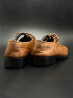 BEEHIVE TAN LEATHER WINGTIP OXFORD BROGUE SHOES - 44