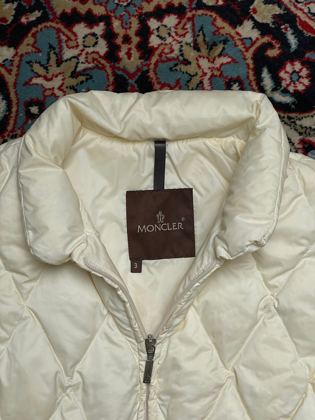 MONCLER VINTAGE CLASSE 3 BROWN LABEL QUILTED PUFFER JACKET