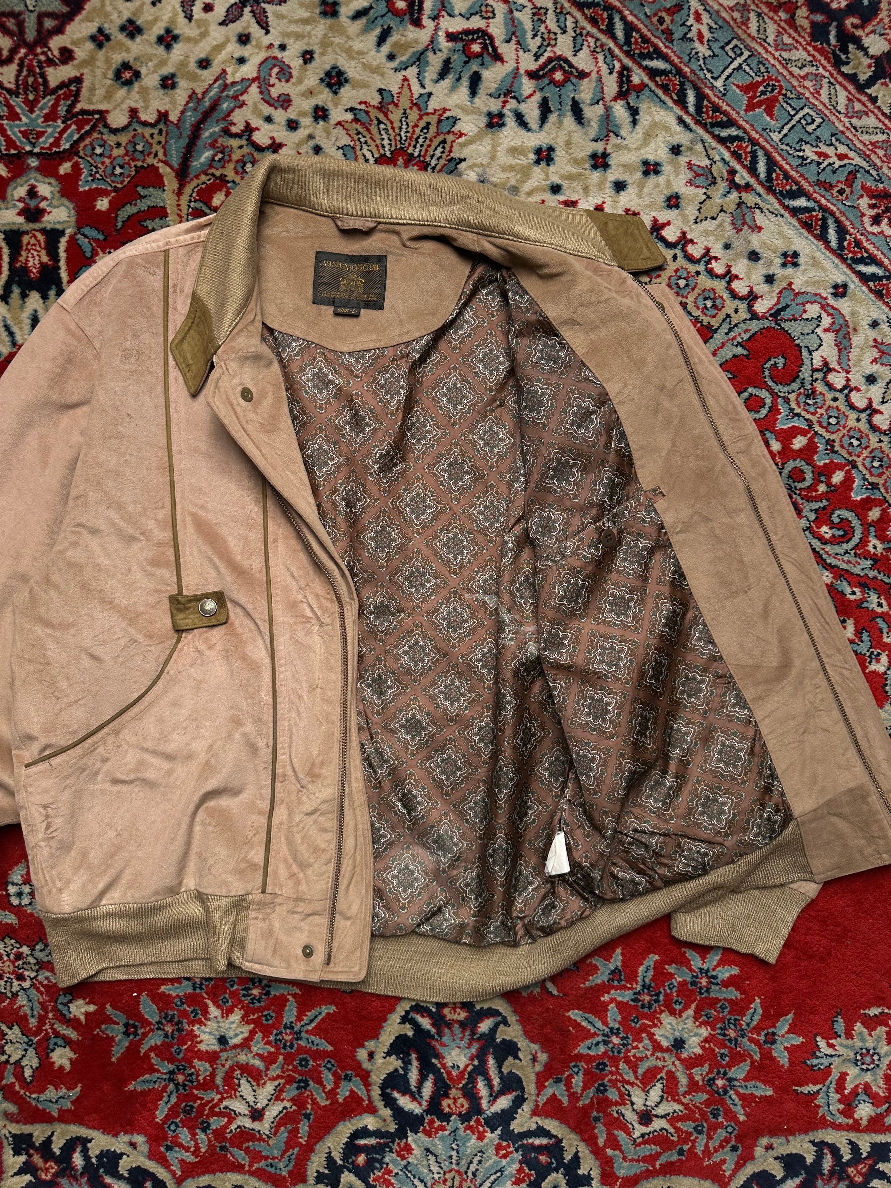 VINTAGE CLUB RELAXED SUEDE HARRINGTON JACKET