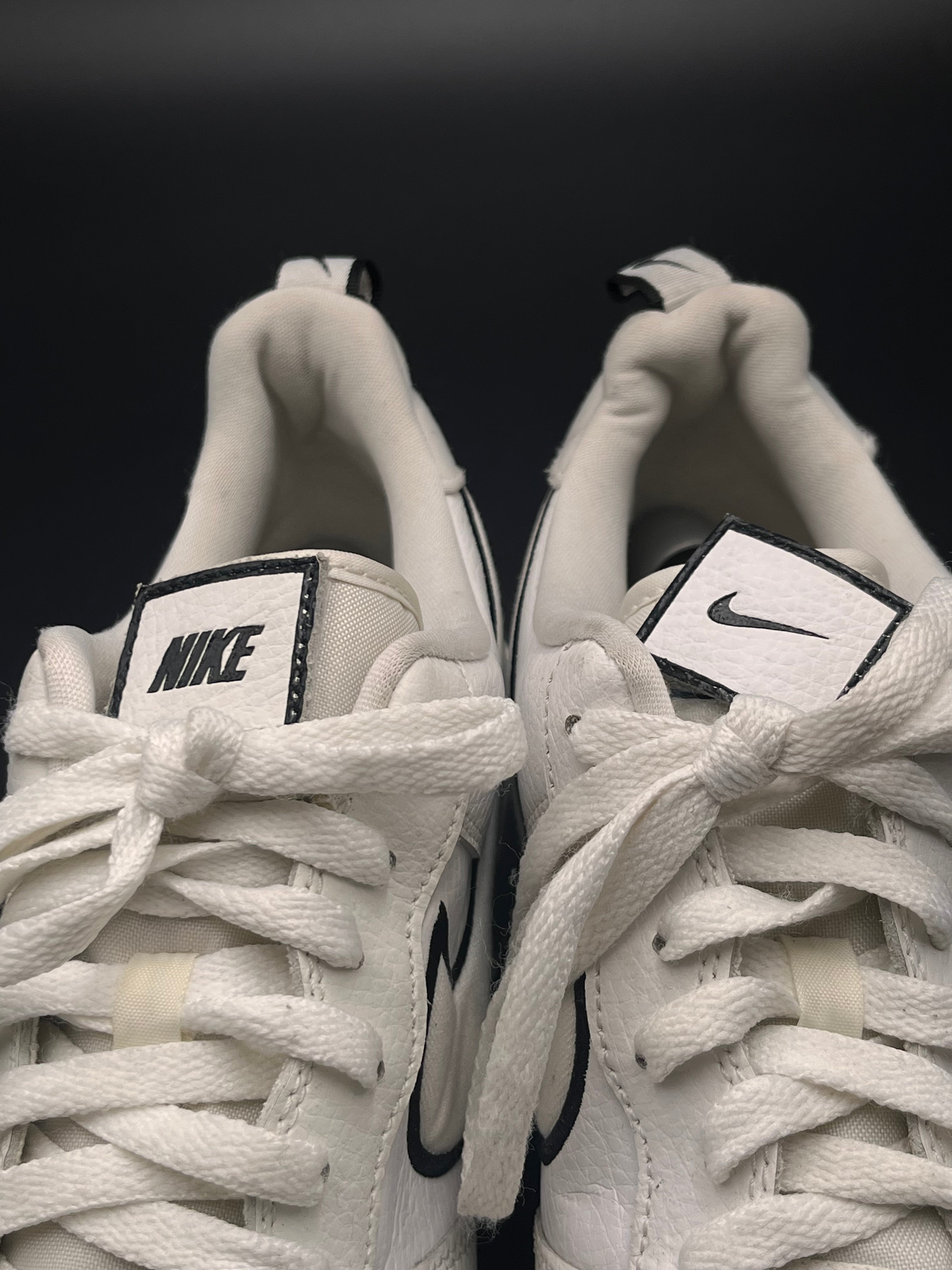 NIKE AIR FORCE 1s WHITE/BLACK