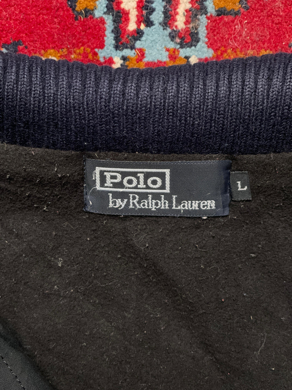 Polo Ralph Lauren Vintage Black Quilted Bomber Jacket - L