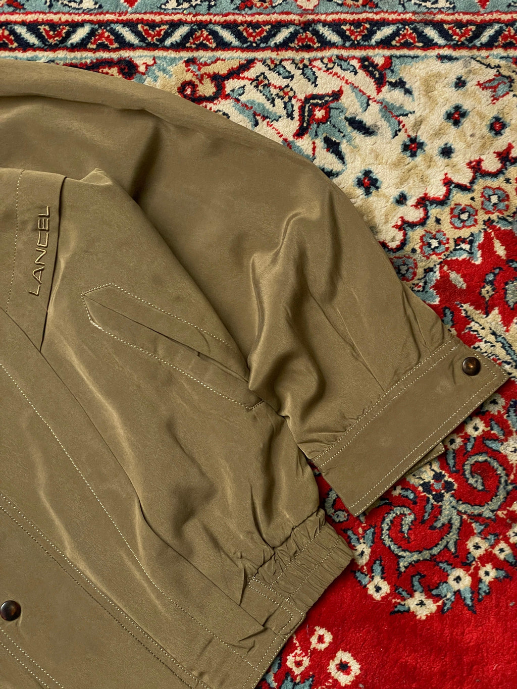 Lancel Paris RELAXED CROPPED FIT BOMBER JACKET