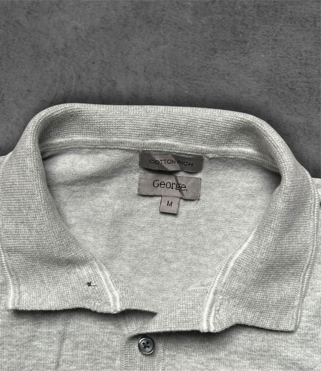 GEORGE KNITTED GREY POLO