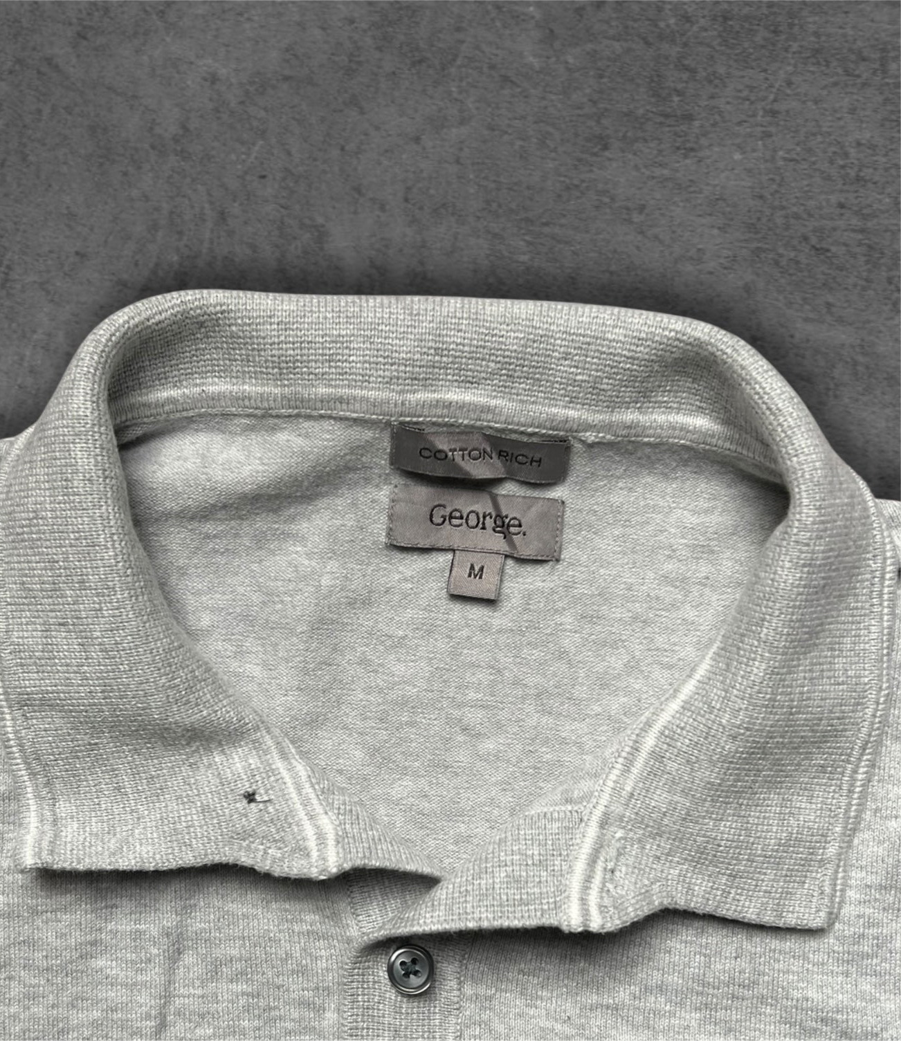 GEORGE KNITTED GREY POLO