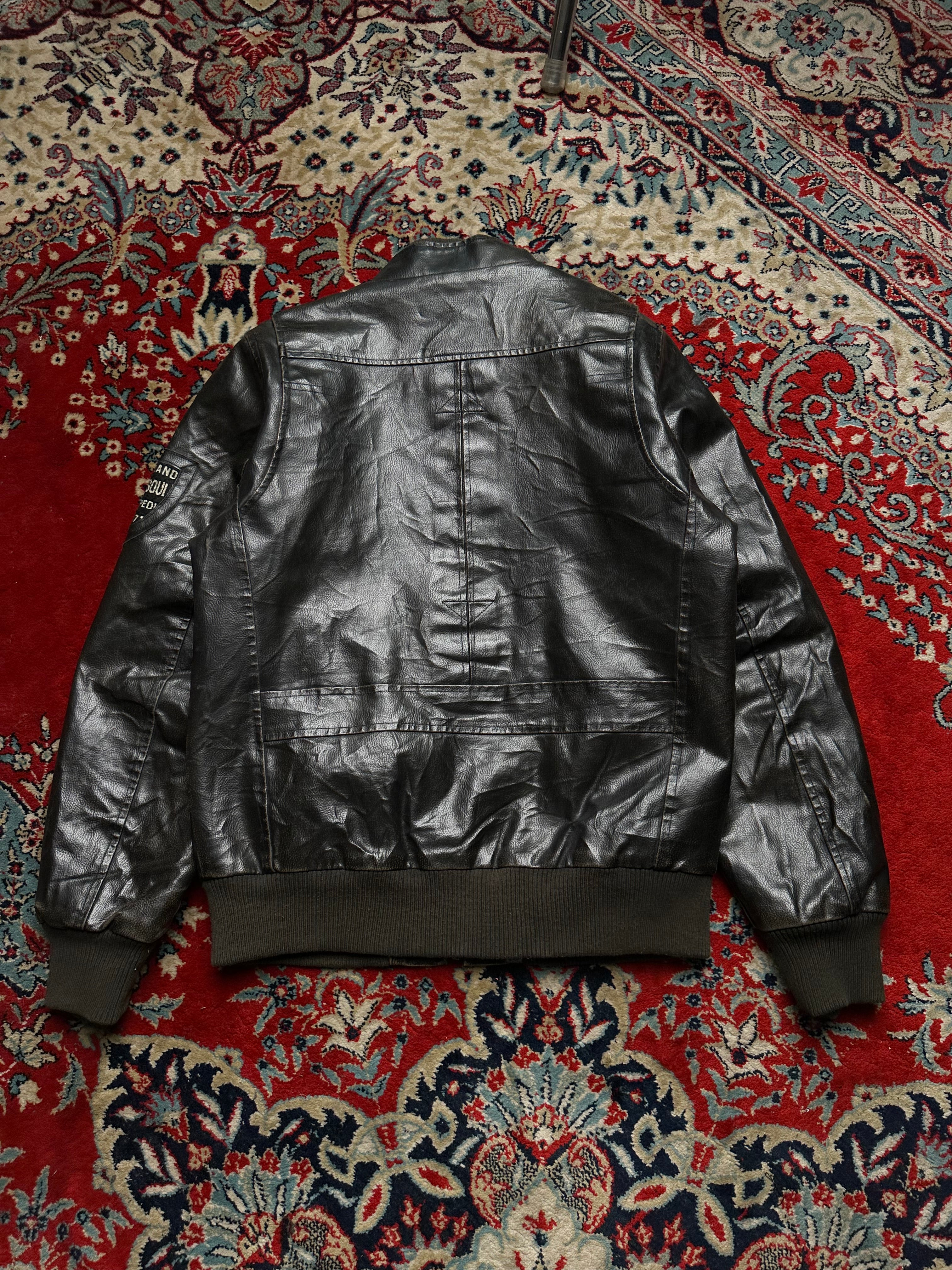 LEGEND & SOUL VINTAGE SLIM FIT LEATHER JACKET