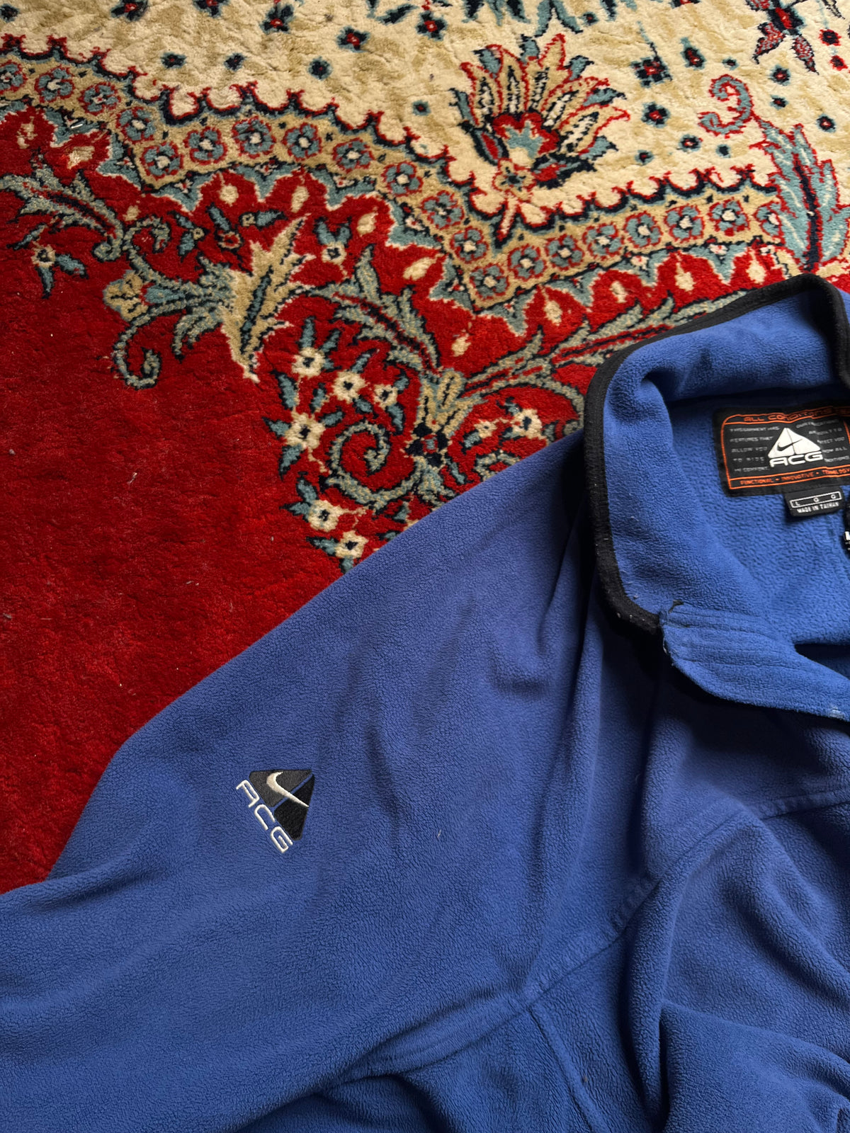 Vintage Nike ACG Thermal Layer 2 Blue Fleece Quarter-Zip