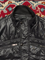 Dsquared2 Vintage Black Nylon Multi-Pocket Utility Bomber Jacket
