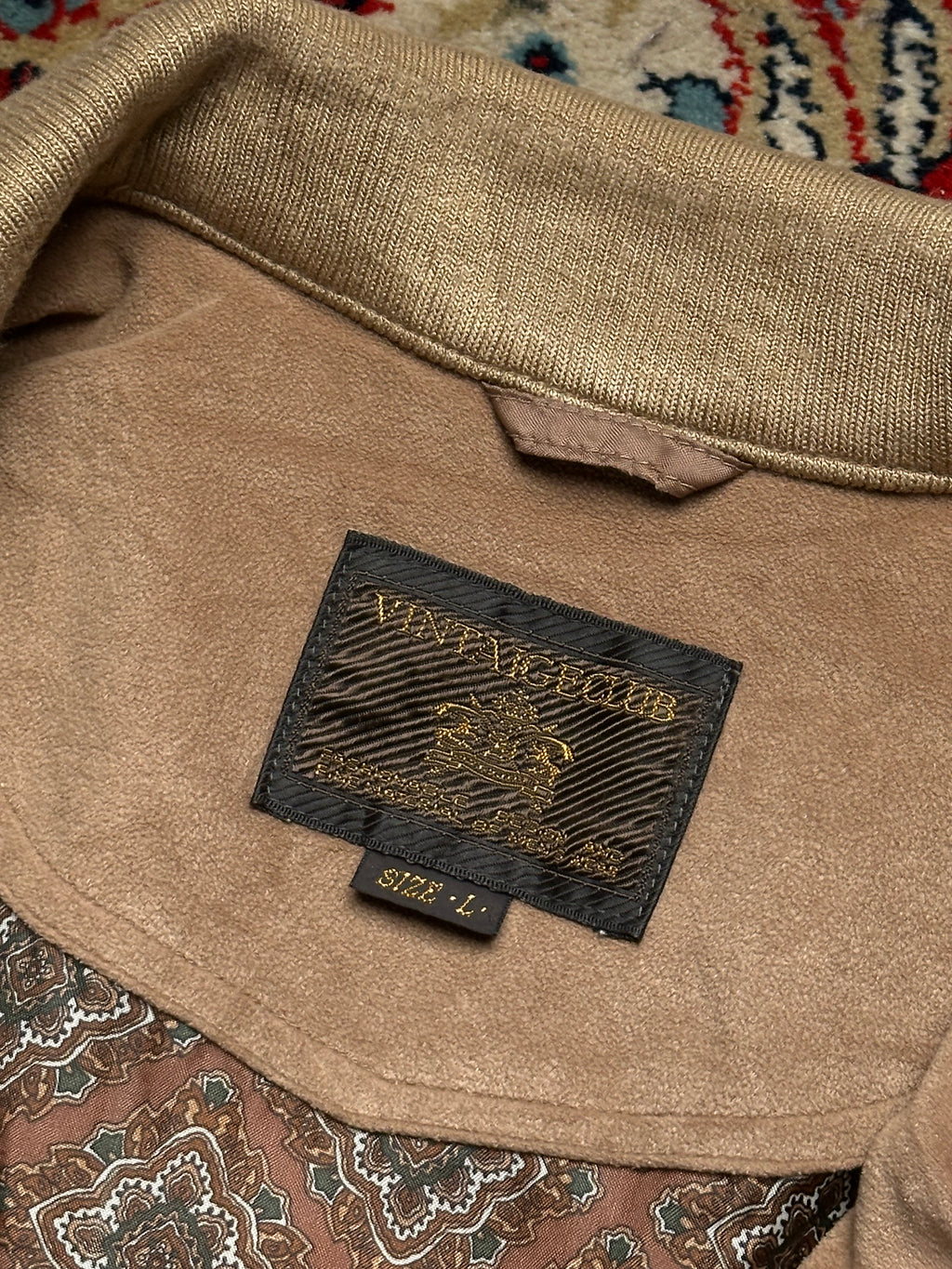 VINTAGE CLUB RELAXED SUEDE HARRINGTON JACKET