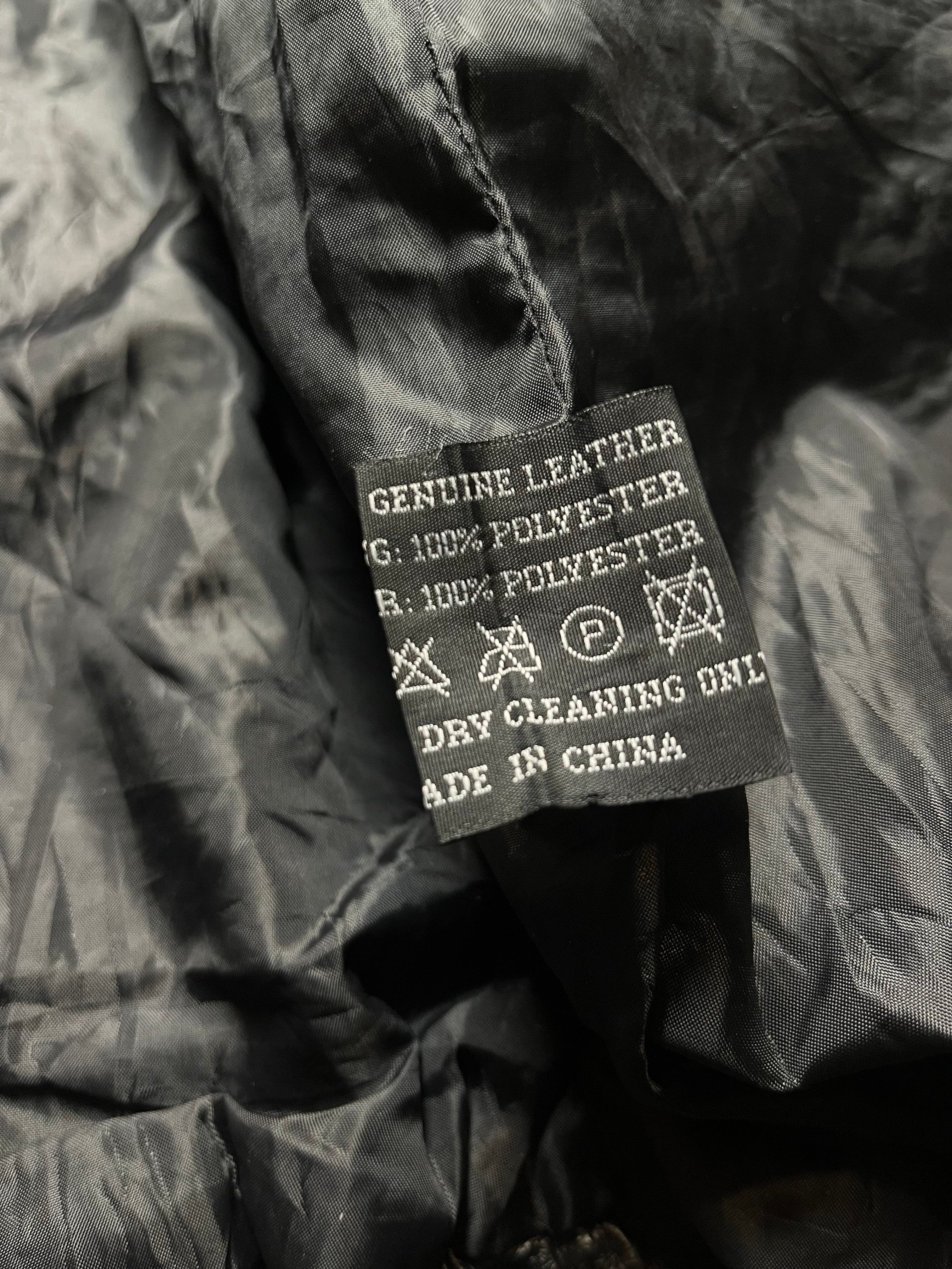 TLW Vintage Patchwork Leather Bomber Jacket