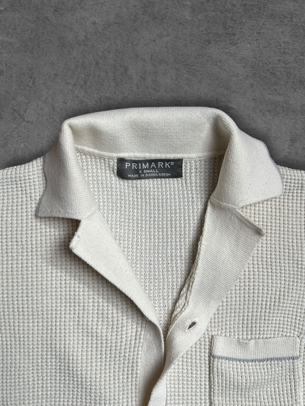 PRIMARK WAFFLE KNIT BUTTON DOWN