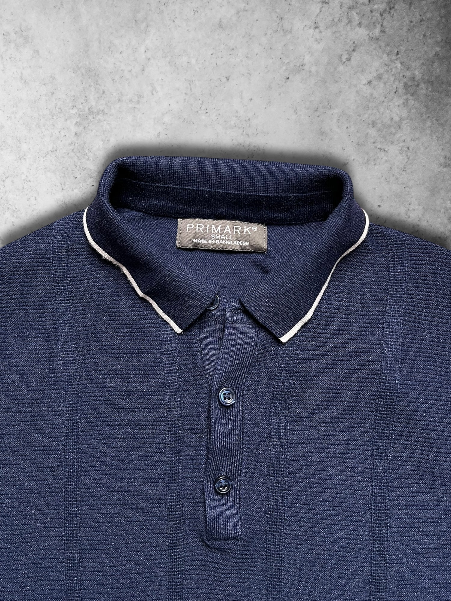 PRIMARK DARK BLUE KNITTED POLO