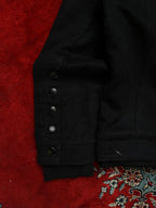 DOHC Black Wool Biker Jacket
