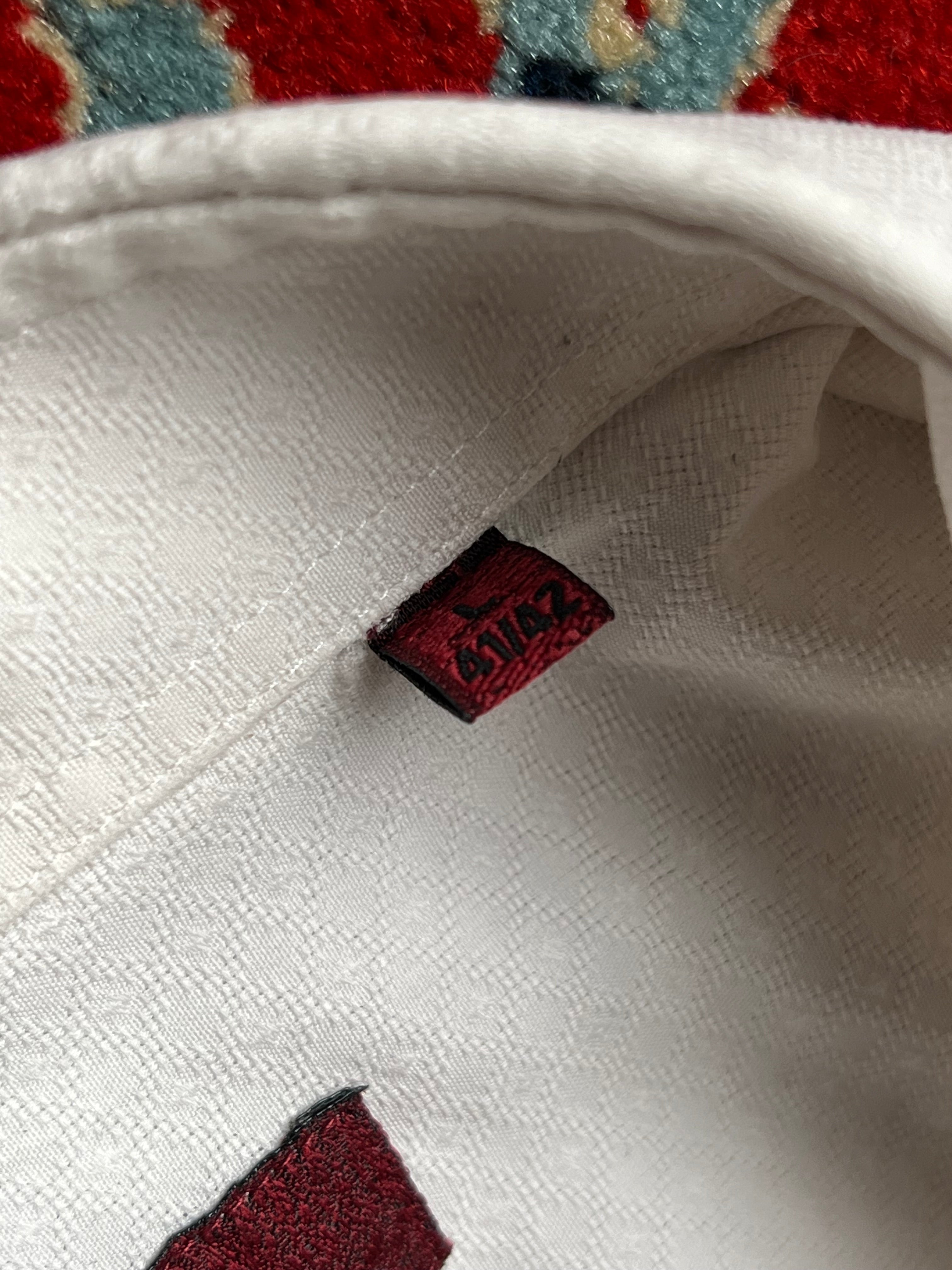 GIOVANE GENTILE TEXTURED WHITE BUTTON DOWN FORMAL SHIRT