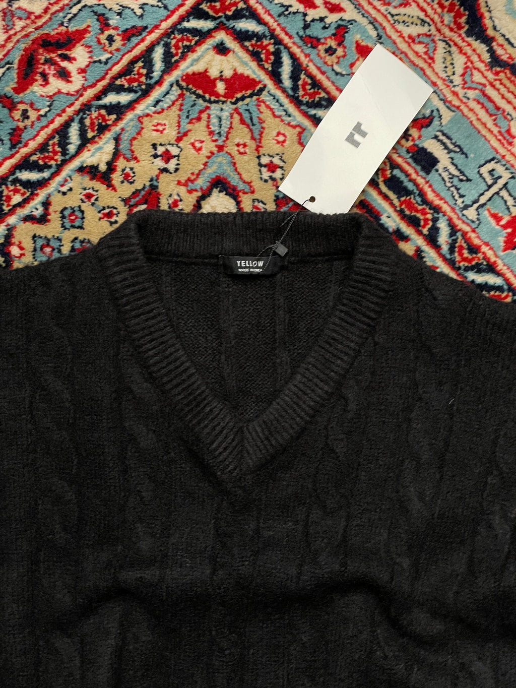 Yellow VINTAGE RELAXED FIT WOOL SWEATER