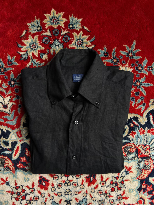 A.BASILE LINEN BUTTON DOWN SHIRT