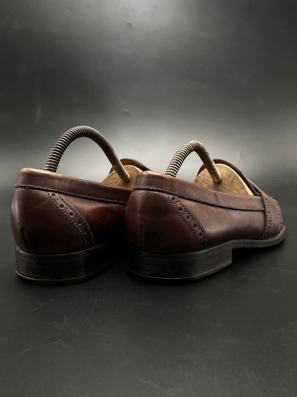 Polo Ralph Lauren Men's Brown Leather Brogue Penny Loafers