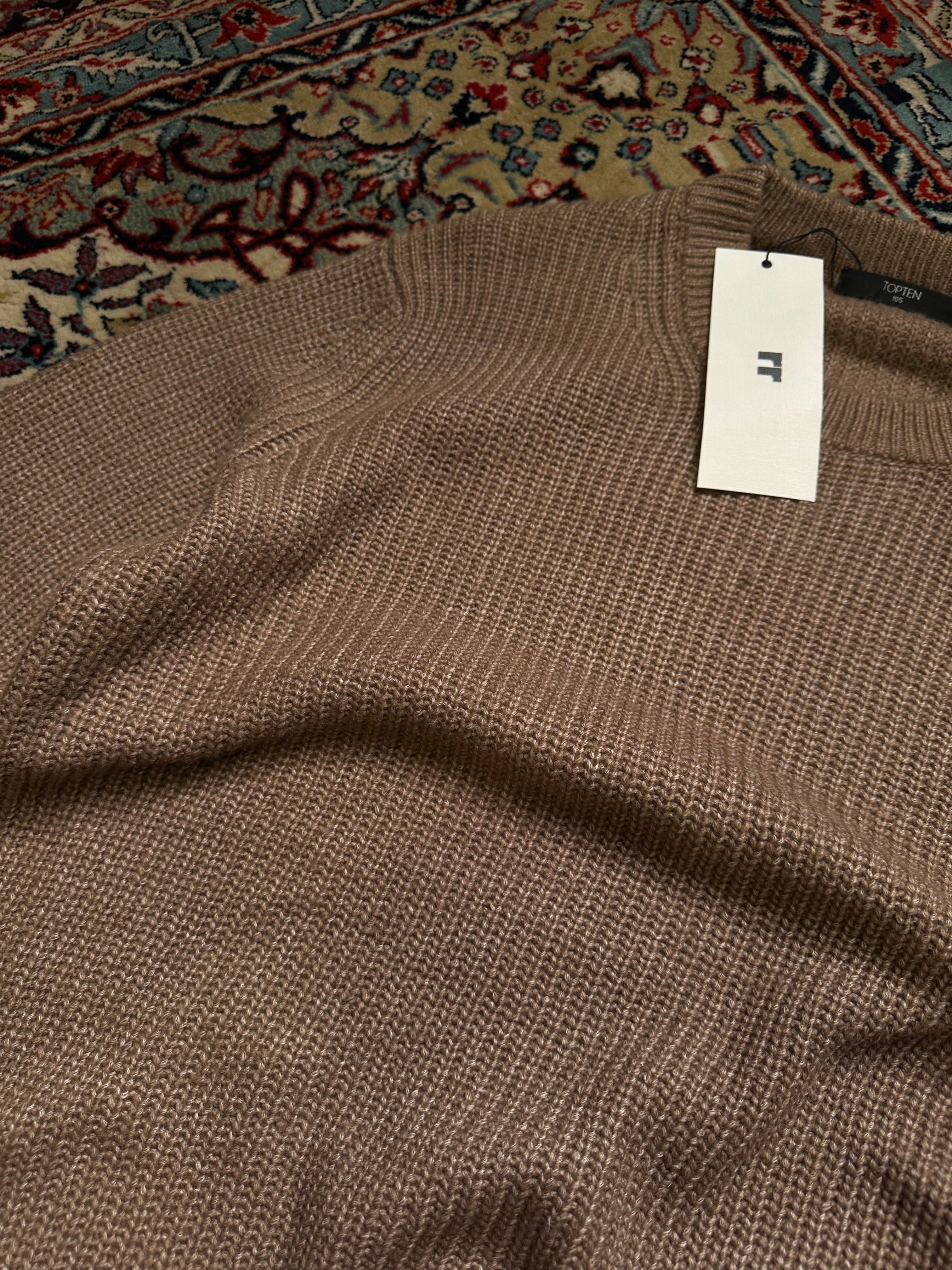 TopTen Brown Knitted Relaxed Fit Sweater