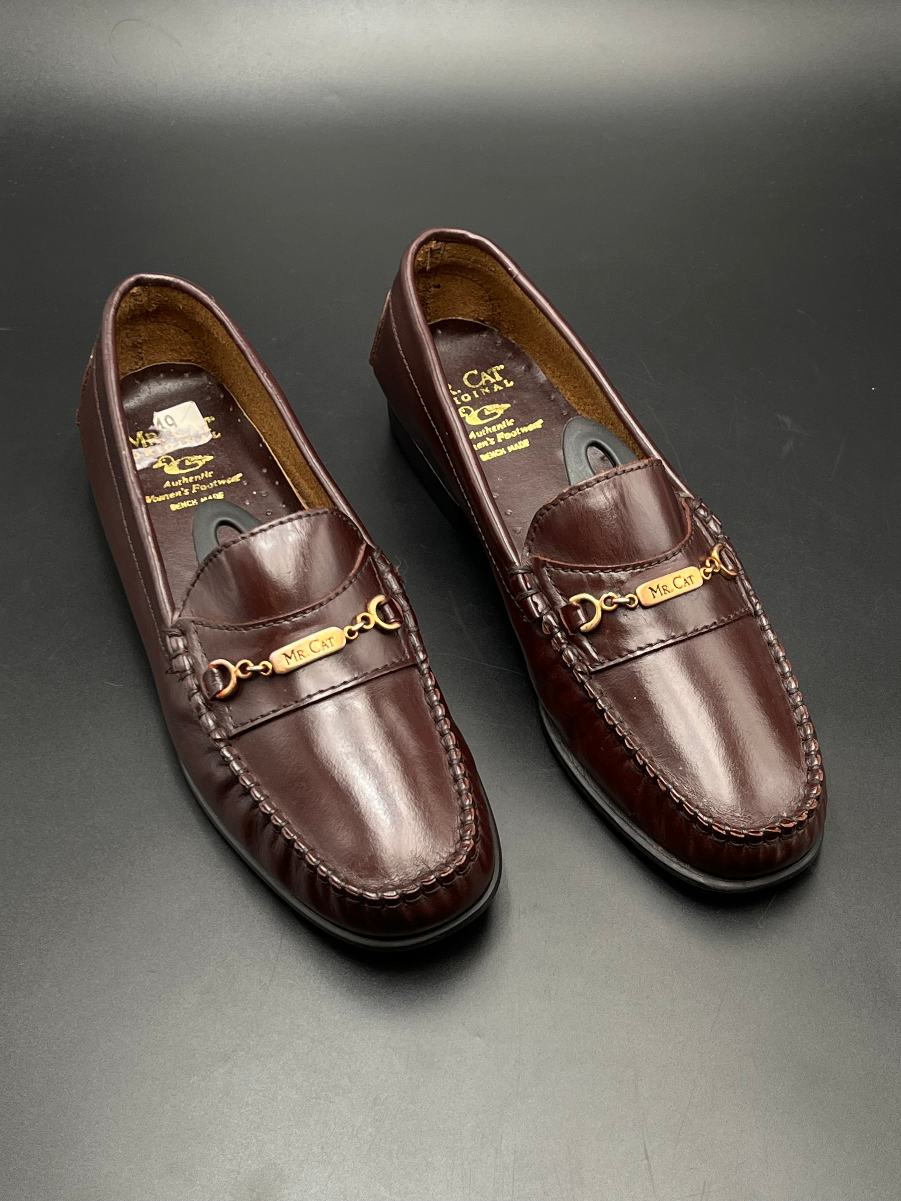 MR CAT WOMEN LEATHER BIT LOAFER BROWN BENCH MADE SHOES