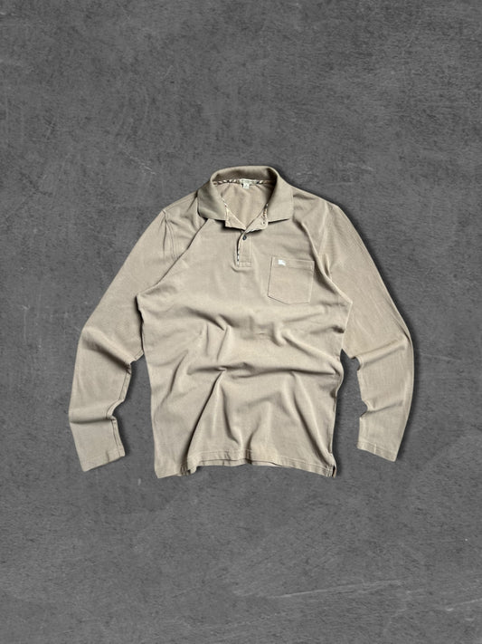 BURBERRY FULL SLEEVE CLASSIC BEIGE POLO