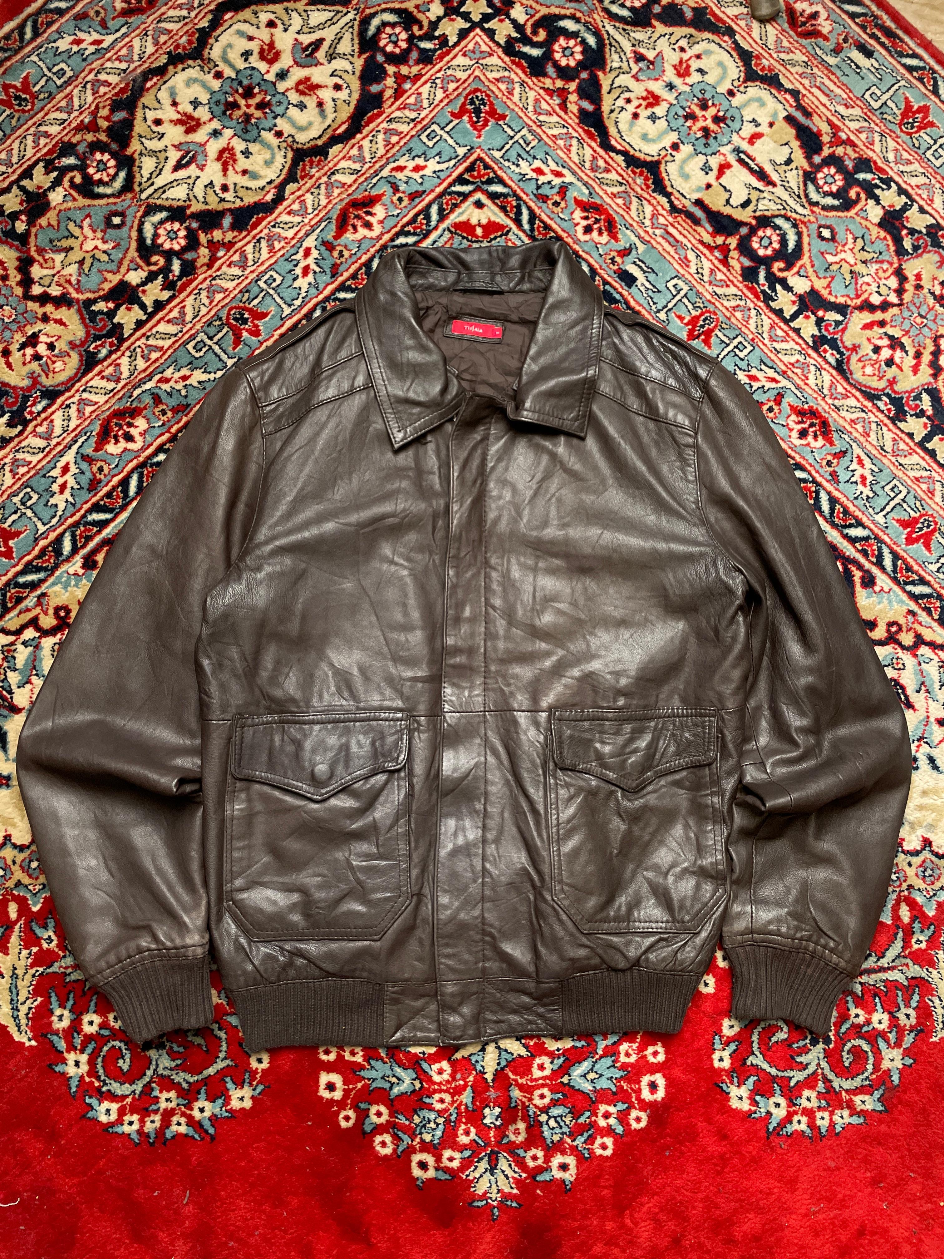 Tissaia VINTAGE RELAXED Leather Jacket