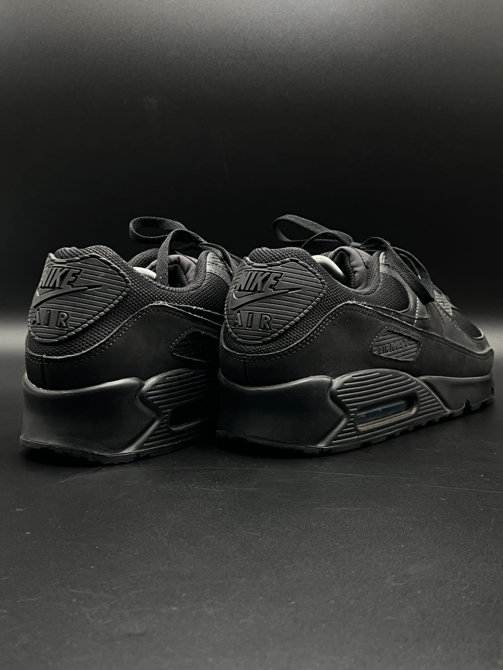 NIKE AIR MAX 90s ALL BLACK - 48.5