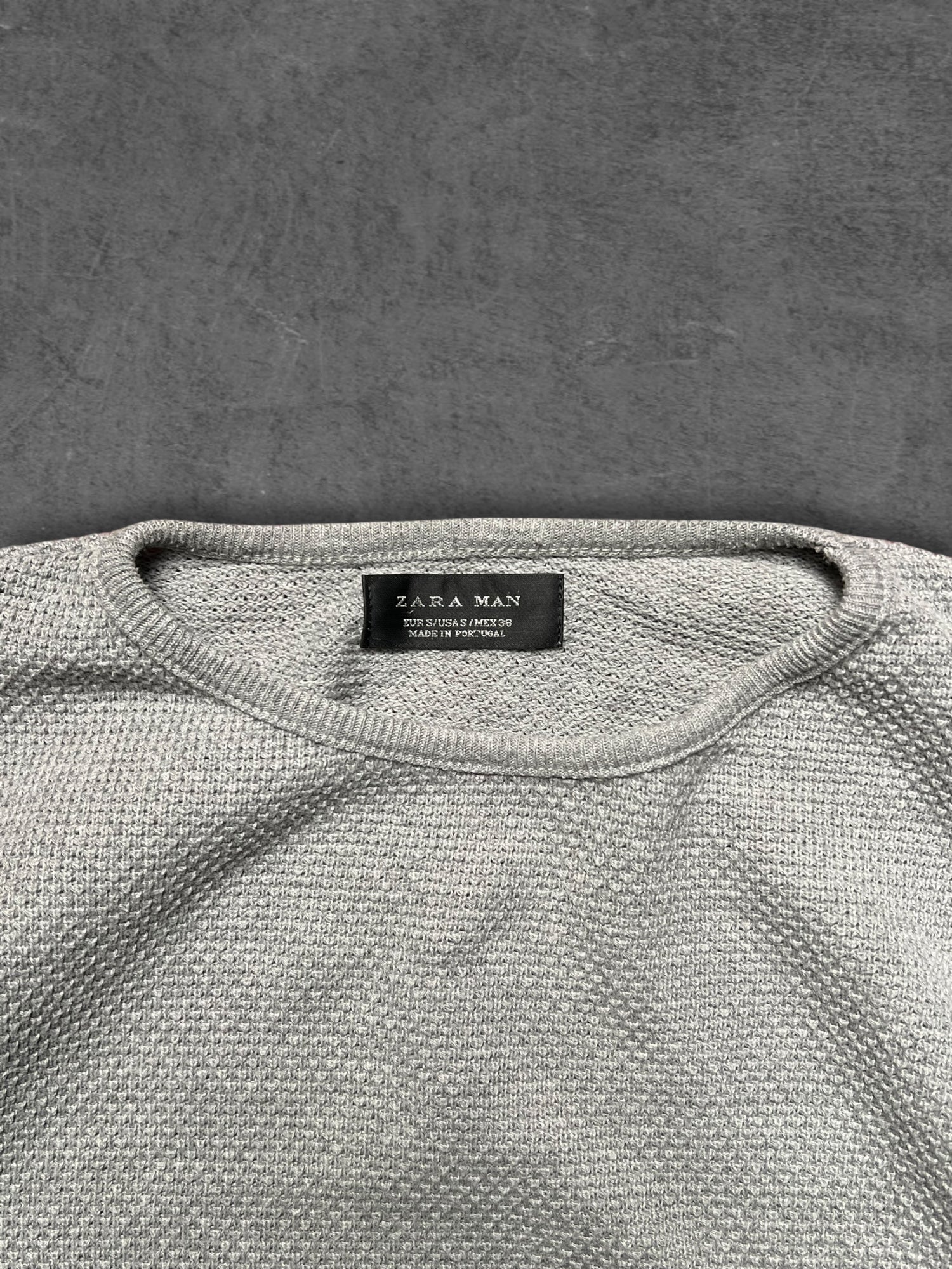 ZARA GREY KNITTED FULL SLEEVE TEE