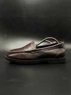 Rockport ADIPPRENE BROWN LEATHER PENNY LOAFERS - 45