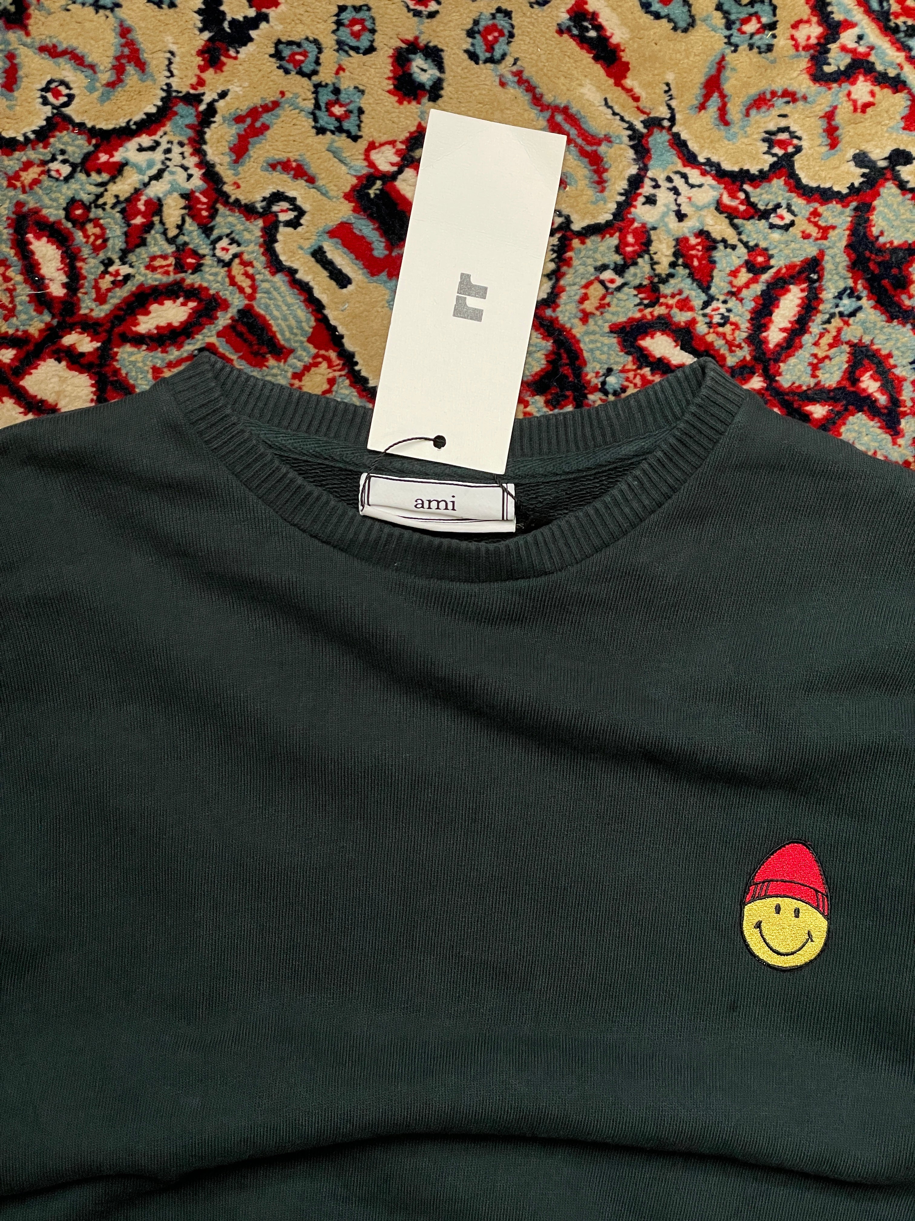 AMI RELAXED FIT CROPPED SWEATSHIRT