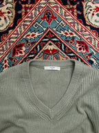 Topten Ribbed Knit V-Neck Sweater