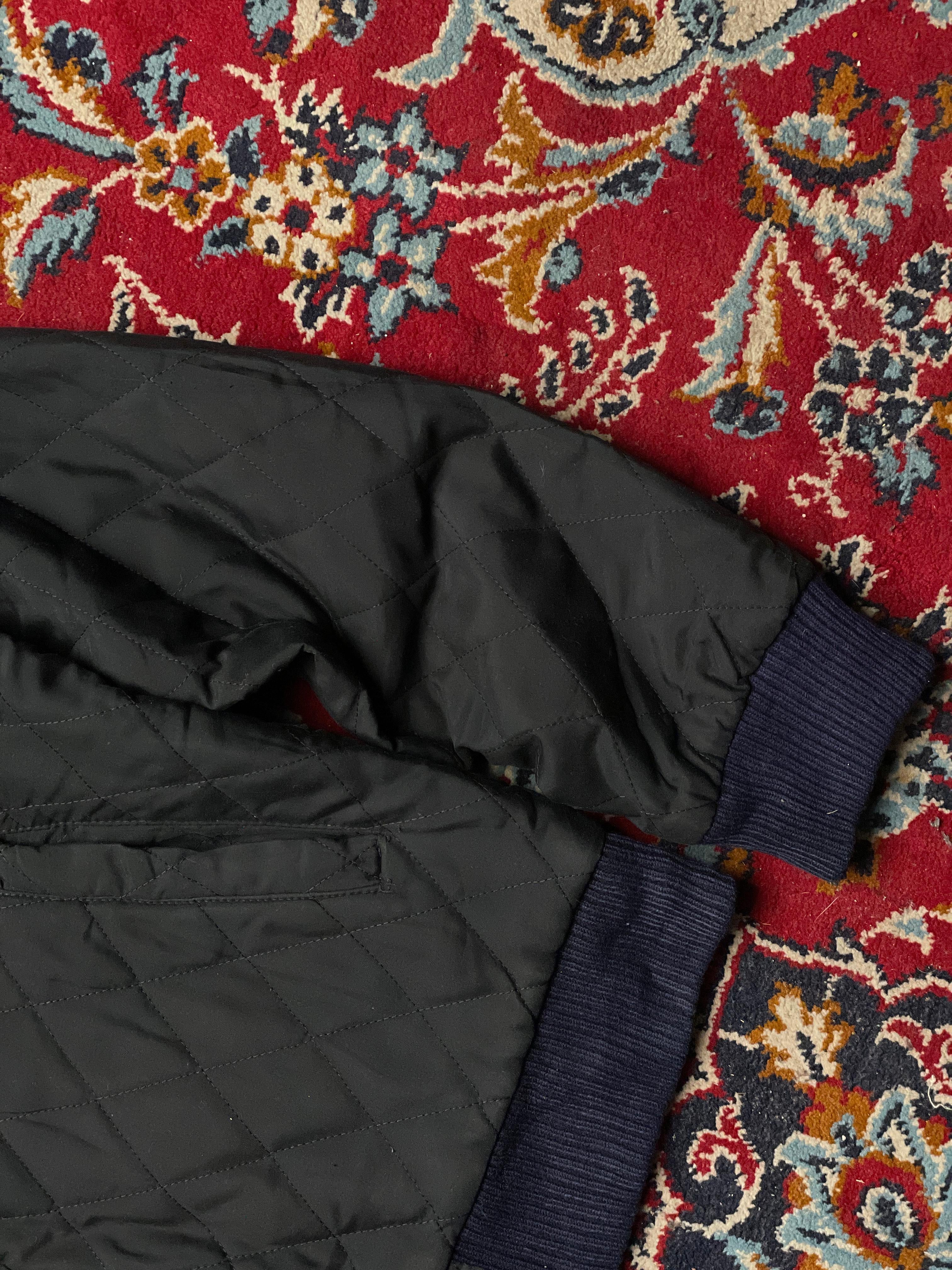 Polo Ralph Lauren Vintage Black Quilted Bomber Jacket - L