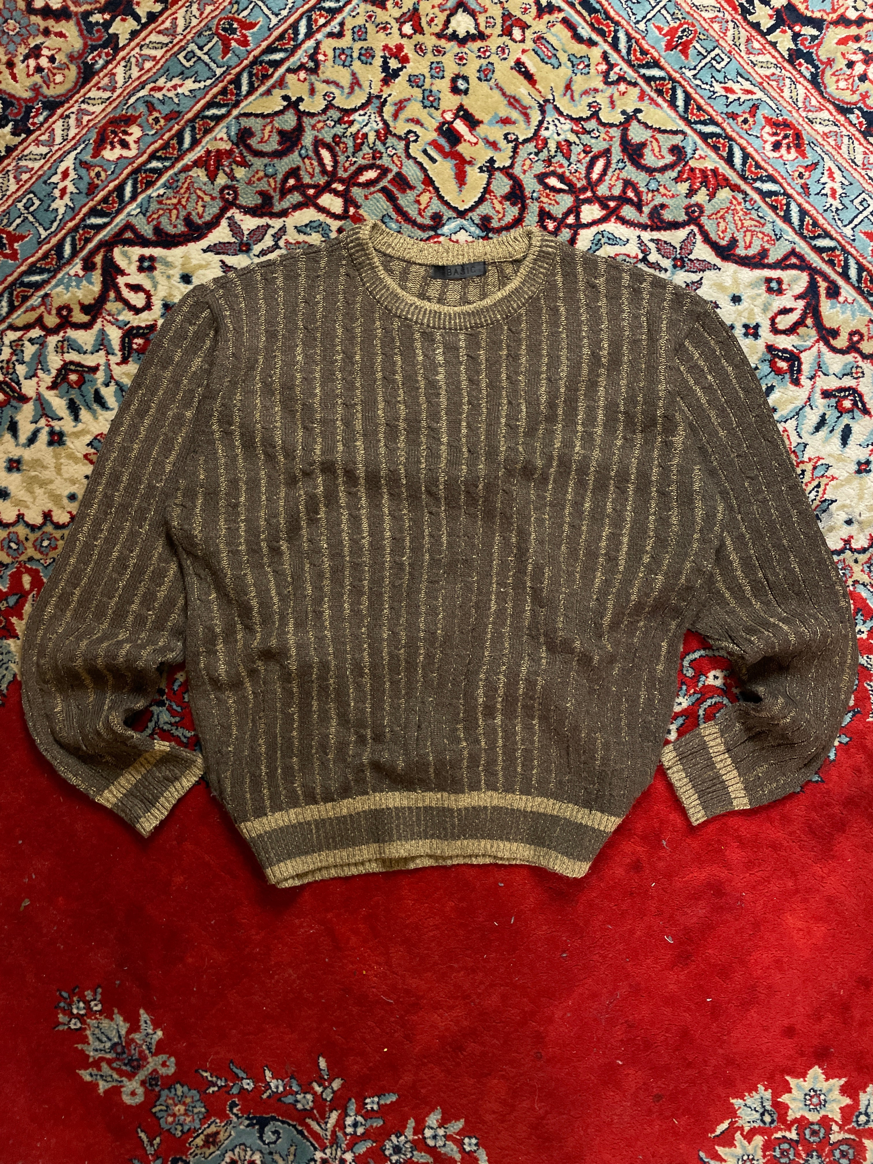 Basic Brown Knitted Relaxed Fit Sweater
