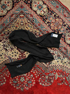 POLO RALPH LAUREN BLACK KNITTED SCARF