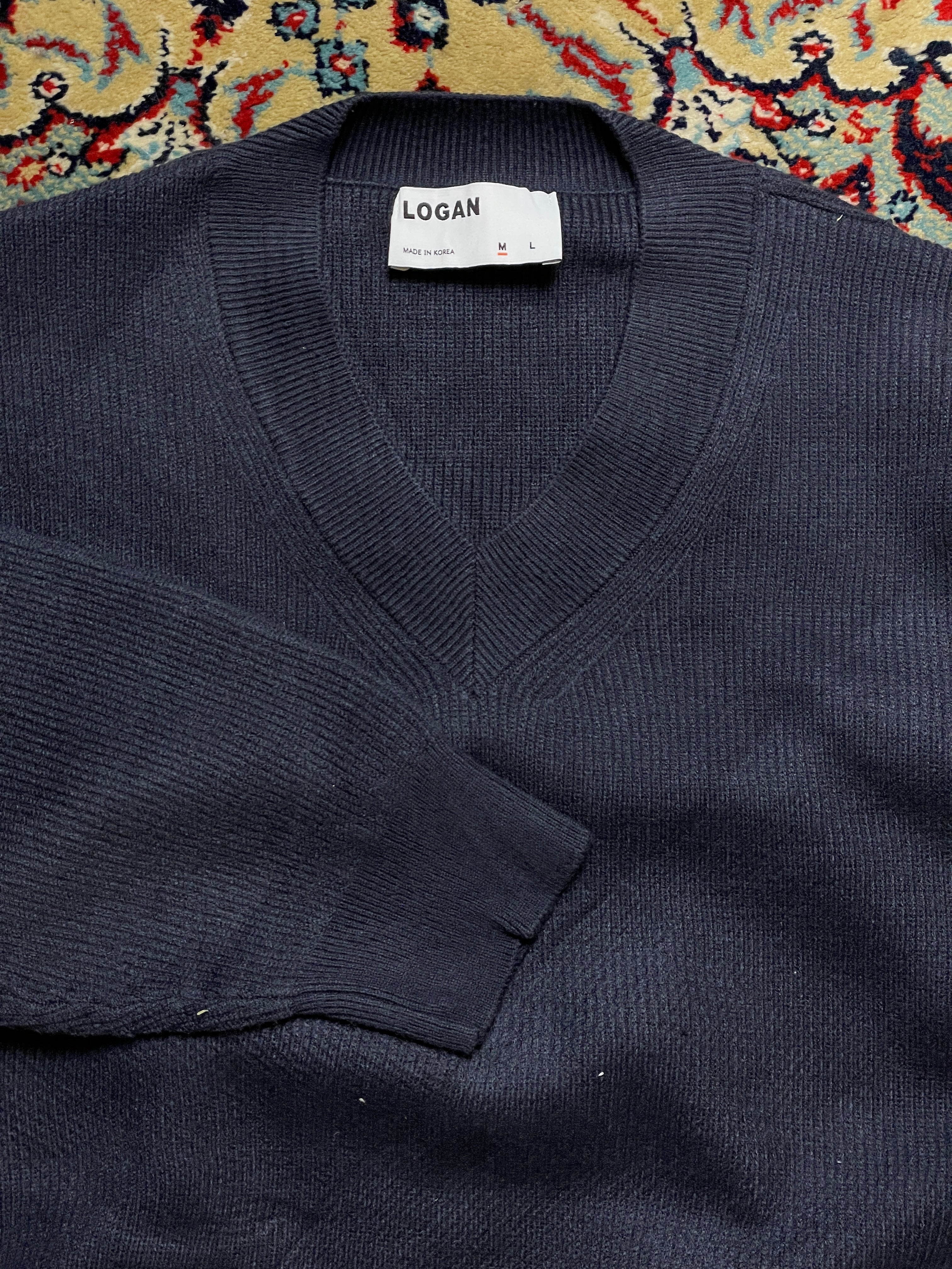 Logan V neck Relaxed Fit Sweater