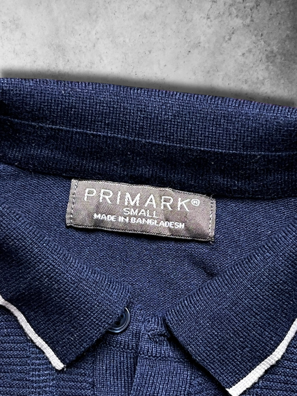 PRIMARK DARK BLUE KNITTED POLO