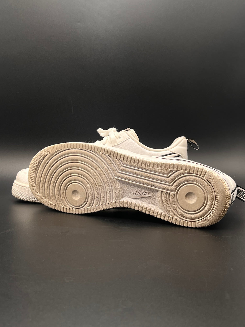 NIKE AIR FORCE 1s WHITE/BLACK