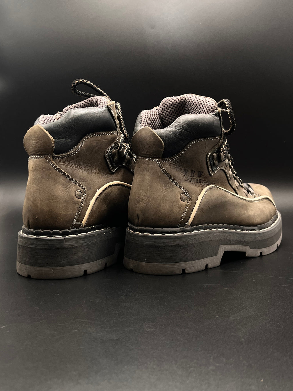 New Lander Men's Leather Chunky Boots