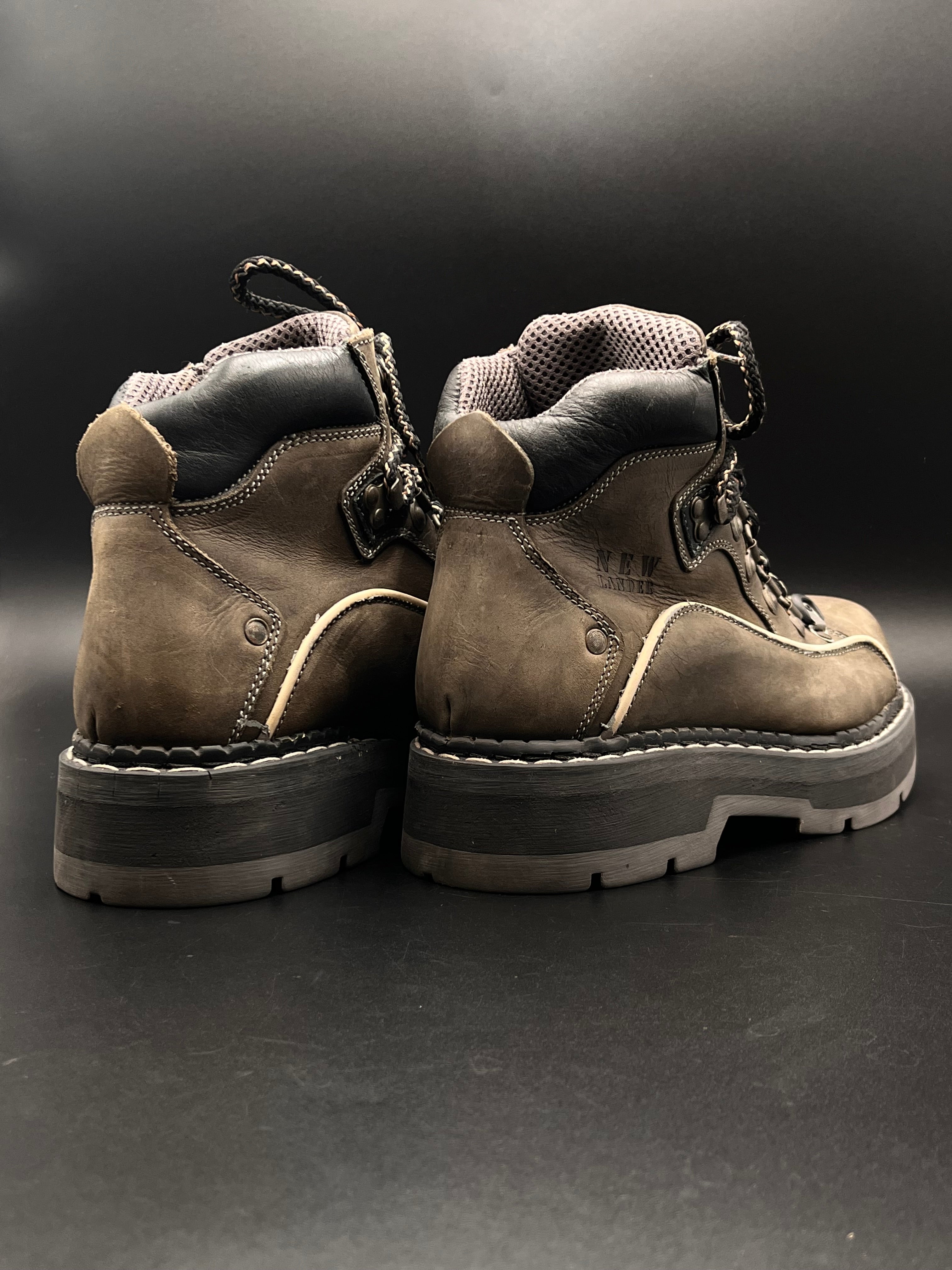 New Lander Men's Leather Chunky Boots
