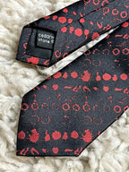 CEDARWOOD PRINTED PURE SILK TIE