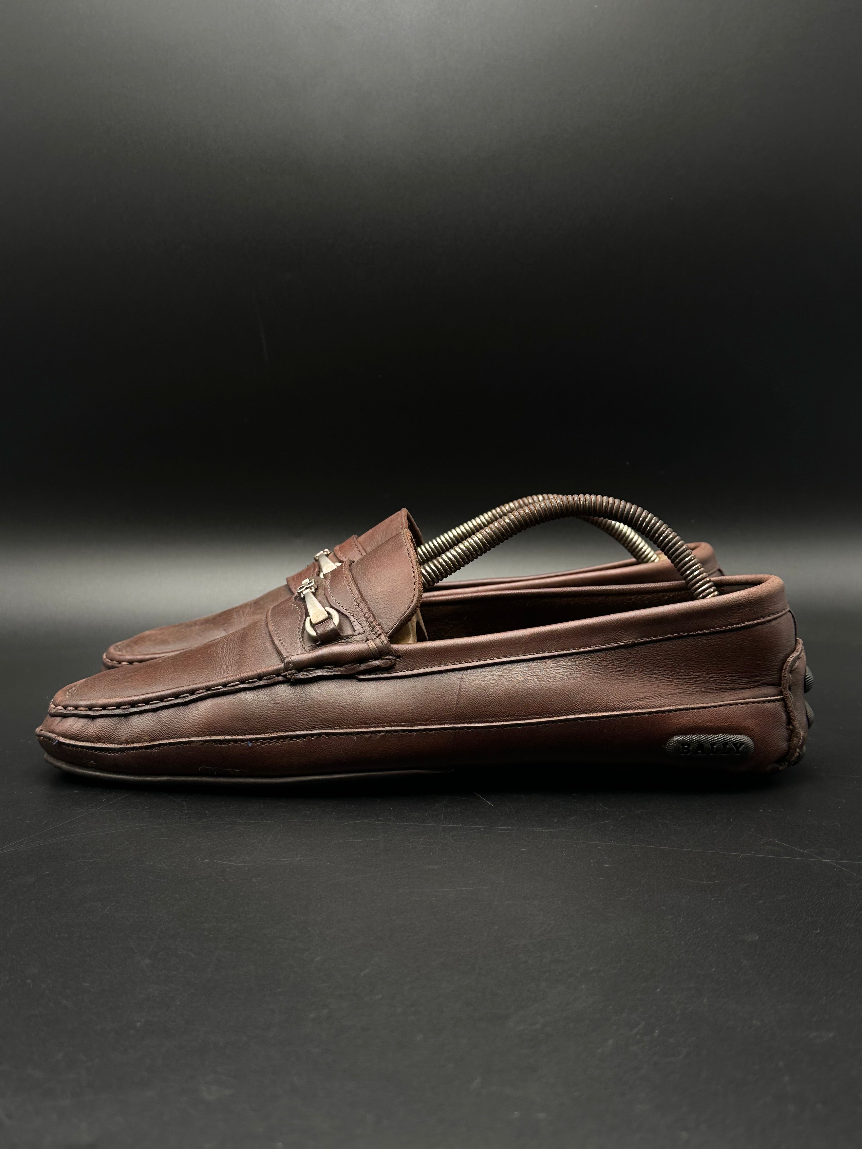 BALLY PURE LEATHER ITALIAN BIT DRIVING LOAFERS - EUR 43